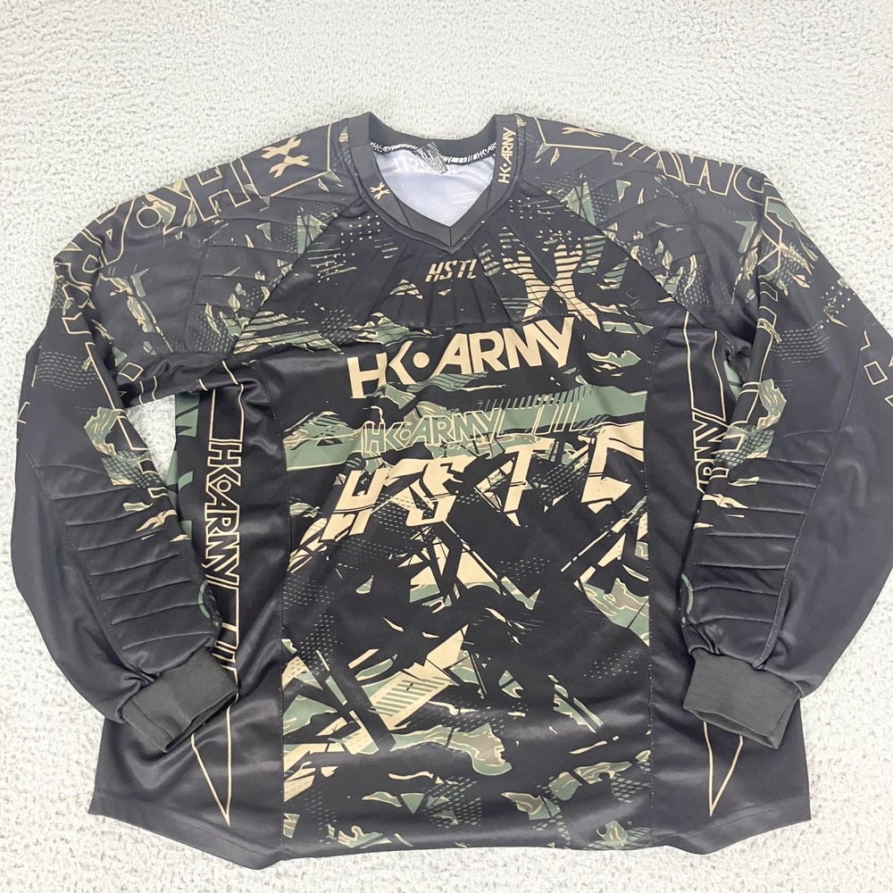 HK Army Paintball Jersey Mens 3XL Camo HSTL Padded Long Sleeve Graphic Shirt